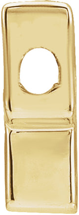 14K Yellow Block Initial Q Slide Pendant