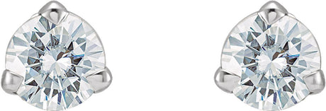 14K White 3 mm Stuller Lab-Grown Moissanite™ Earrings