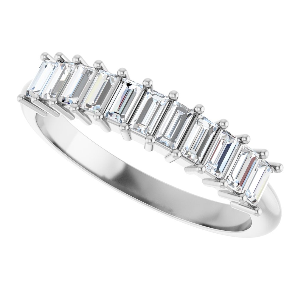 14K White Gold 1/2 CTW Natural Diamond Anniversary Band