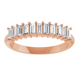 14K Rose 1/2 CTW Natural Diamond Anniversary Band