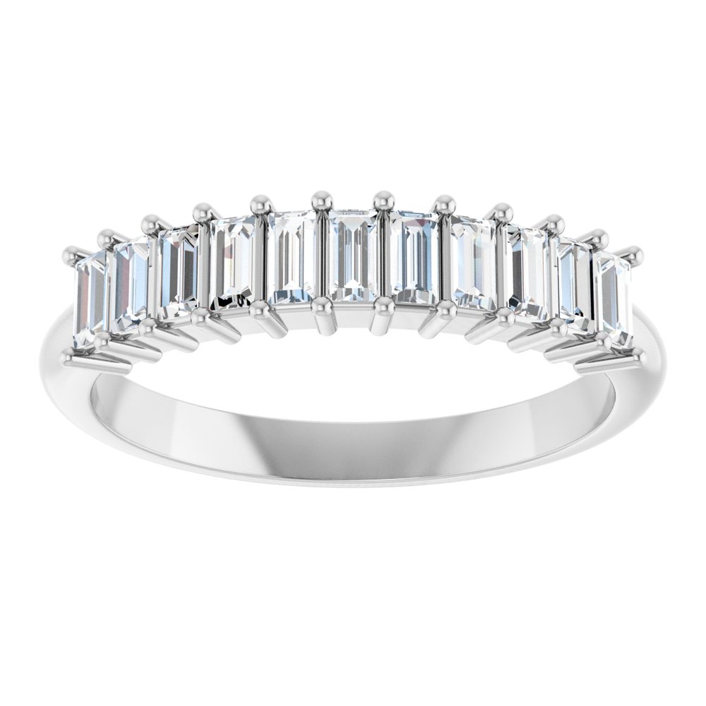14K White Gold 1/2 CTW Natural Diamond Anniversary Band