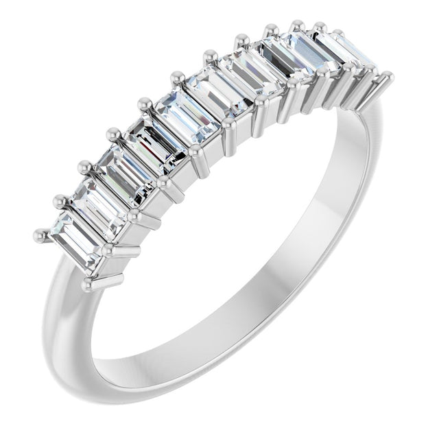 14K White Gold 1/2 CTW Natural Diamond Anniversary Band