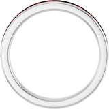 14K White Gold Lab-Grown Ruby Stackable Ring