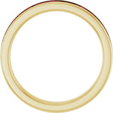 14K Yellow Lab-Grown Ruby Stackable Ring