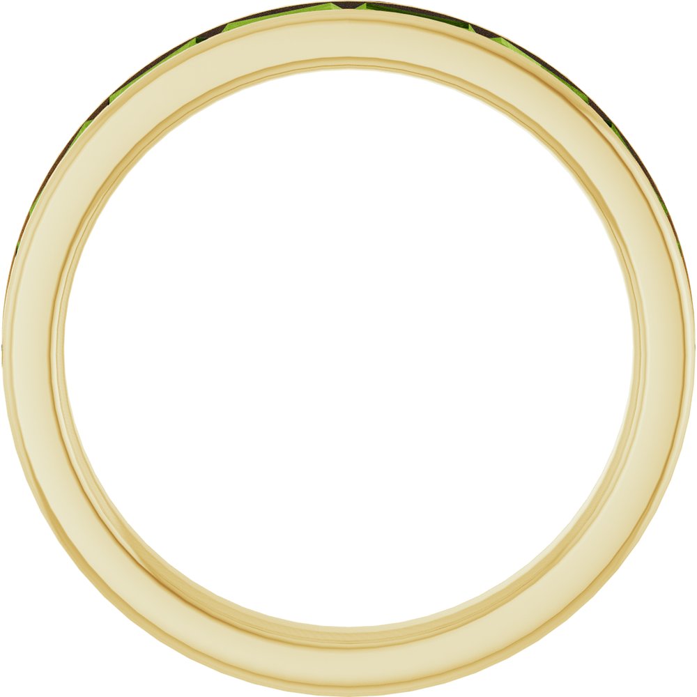 14K Yellow Gold Natural Peridot Stackable Ring