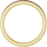 14K Yellow Gold Lab-Grown Ruby Stackable Ring