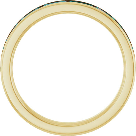 14K Yellow Gold Lab-Grown Alexandrite Stackable Ring