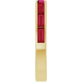 14K Yellow Natural Ruby Stackable Ring