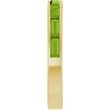 14K Yellow Gold Natural Peridot Stackable Ring