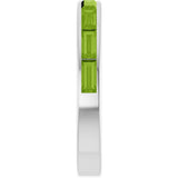 14K White Gold Natural Peridot Stackable Ring