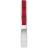 14K White Gold Lab-Grown Ruby Stackable Ring