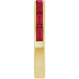 14K Yellow Lab-Grown Ruby Stackable Ring