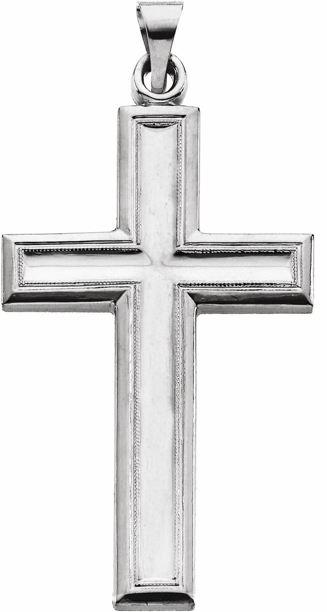 Sterling Silver 38x23.5 mm Cross Pendant