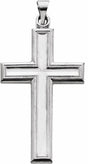 Sterling Silver 38x23.5 mm Cross Pendant