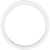 10K White Gold 6 mm Grooved Tread Pattern Comfort-Fit Flat Band Size 10