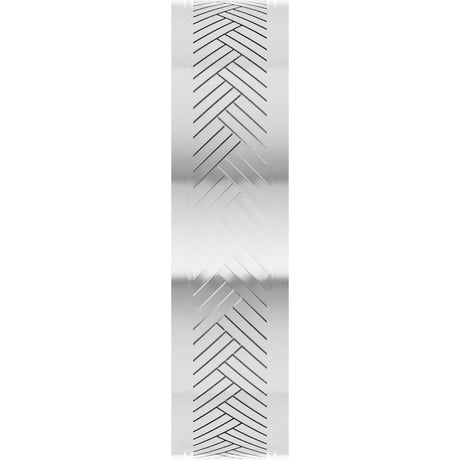 10K White Gold 6 mm Grooved Tread Pattern Comfort-Fit Flat Band Size 10