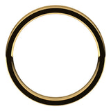 18K Yellow 4 mm Grooved Comfort-Fit Flat Band Size 10