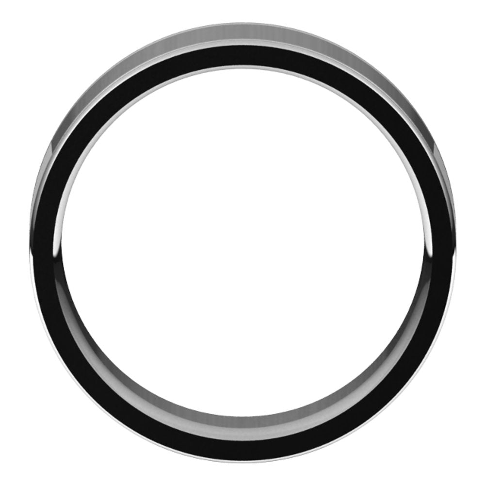 Sterling Silver 8 mm Grooved Comfort-Fit Flat Band Size 10