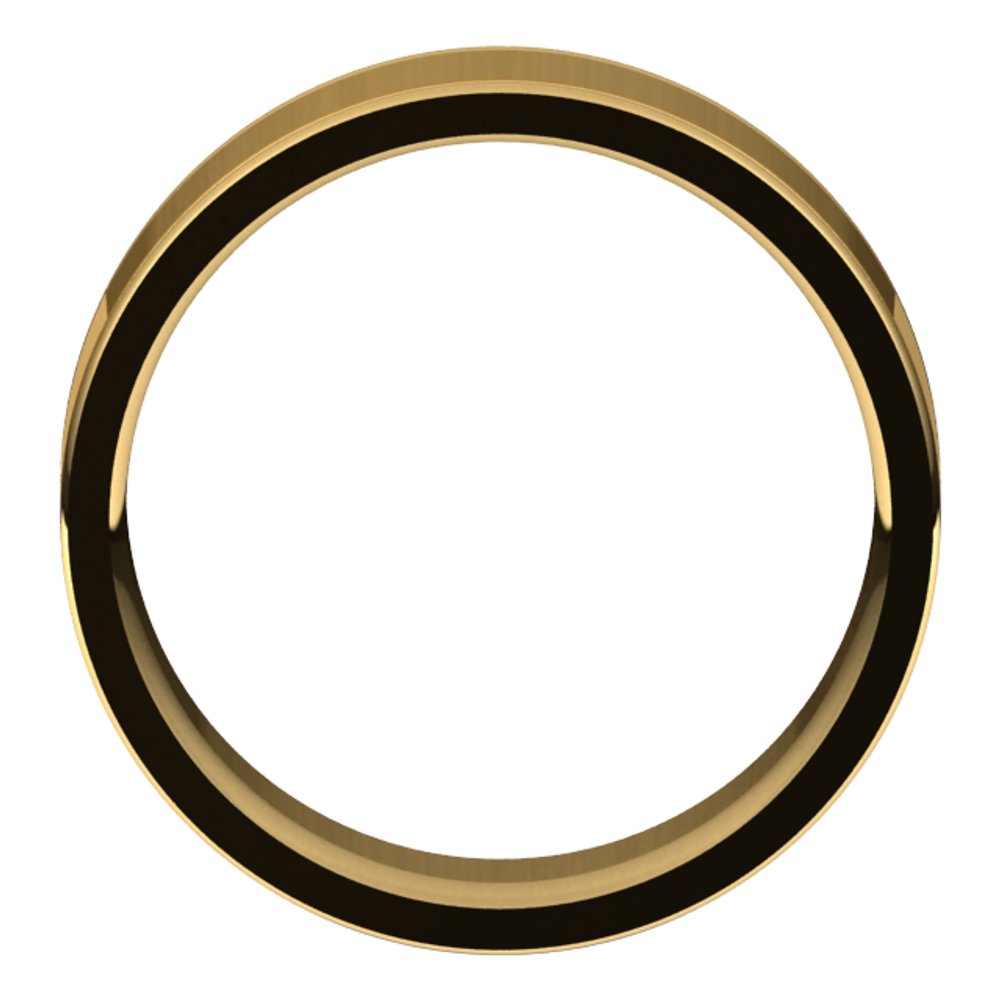 14K Yellow Gold 8 mm Grooved Comfort-Fit Flat Band Size 9