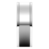 Sterling Silver 8 mm Grooved Comfort-Fit Flat Band Size 10