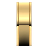 14K Yellow 8 mm Grooved Comfort-Fit Flat Band Size 14