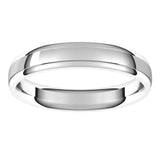 14K White 4 mm Grooved Comfort-Fit Flat Band