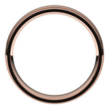 14K Rose 5 mm Grooved Band with Satin Finish Size 9.5