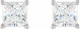 14K White 1/6 CTW Natural Diamond Earrings