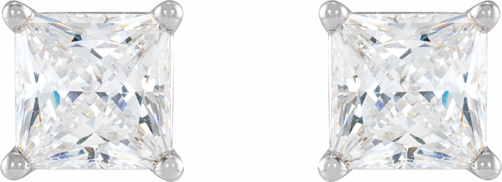 14K White 5/8 CTW Natural Diamond Earrings