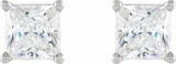14K White 1/6 CTW Natural Diamond Earrings
