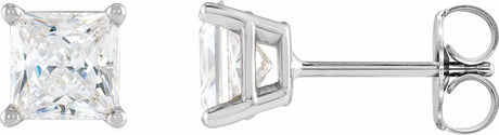 14K White Gold 5/8 CTW Natural Diamond Earrings