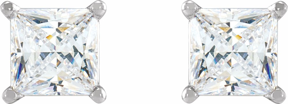 14K White 1/6 CTW Natural Diamond Earrings