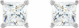 14K White 1/6 CTW Natural Diamond Earrings