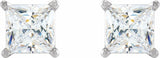 14K White Gold 3/4 CTW Natural Diamond Earrings