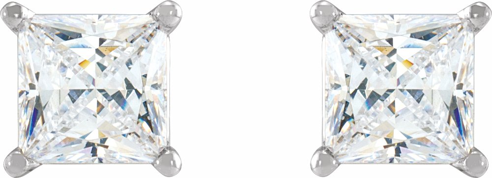 14K White 1/6 CTW Natural Diamond Earrings