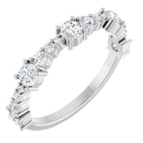 14K White 5/8 CTW Natural Diamond Anniversary Band