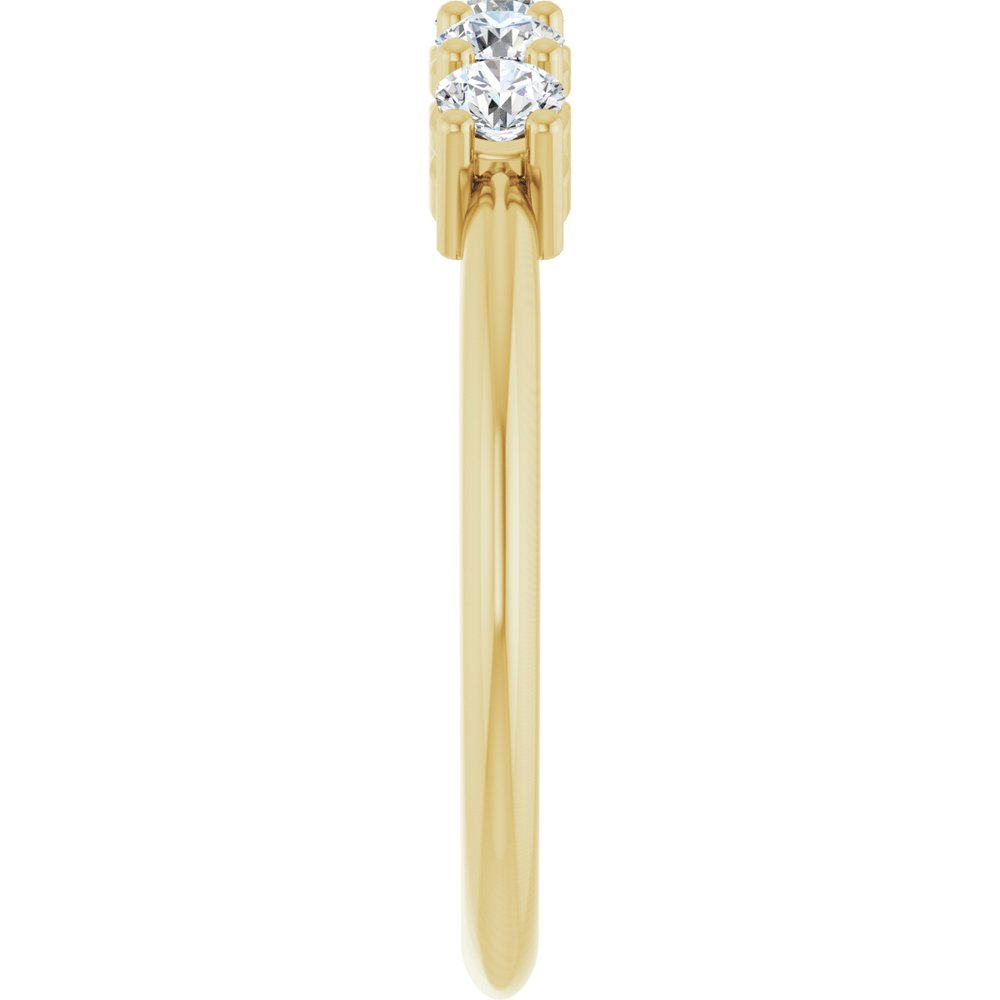 14K Yellow 1/2 CTW Lab-Grown Diamond Five-Stone Anniversary Band