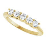 14K Yellow 1/2 CTW Lab-Grown Diamond Five-Stone Anniversary Band