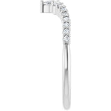 14K White Gold 1/4 CTW Natural Diamond Contour Band