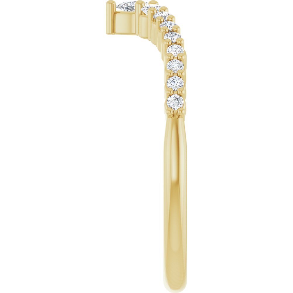 14K Yellow Gold 1/4 CTW Natural Diamond Contour Band