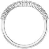 14K White 1/4 CTW Lab-Grown Diamond Contour Band