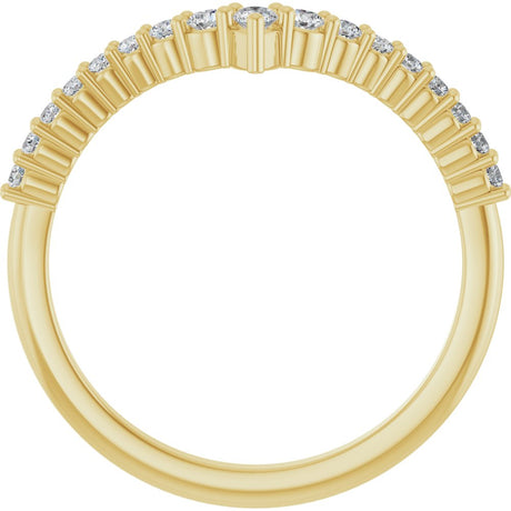 14K Yellow 1/4 CTW Lab-Grown Diamond Contour Band