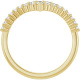 14K Yellow 1/4 CTW Lab-Grown Diamond Contour Band