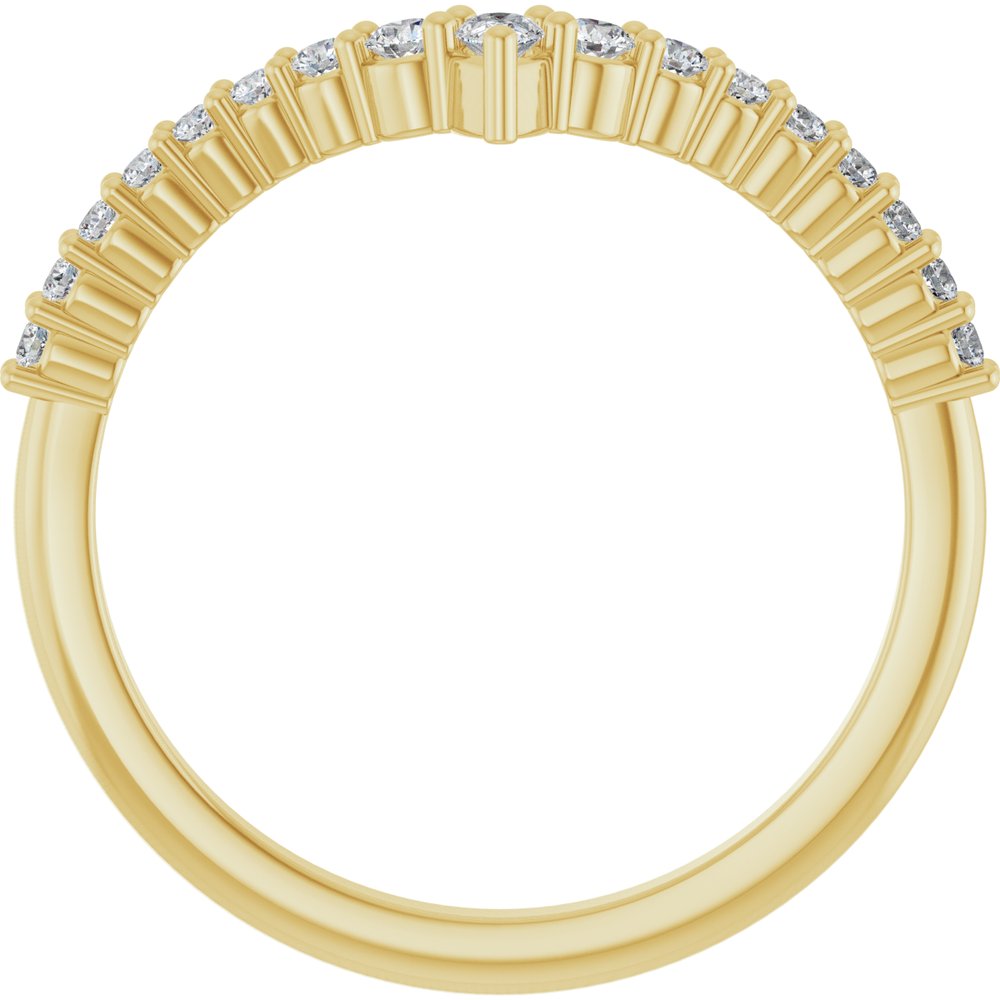 14K Yellow Gold 1/4 CTW Lab-Grown Diamond Contour Band