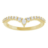 14K Yellow 1/4 CTW Lab-Grown Diamond Contour Band