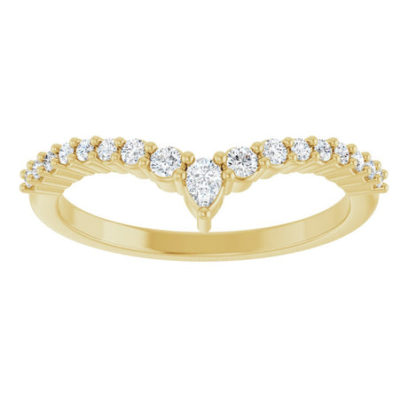 14K Yellow 1/4 CTW Lab-Grown Diamond Contour Band