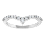 14K White Gold 1/4 CTW Lab-Grown Diamond Contour Band