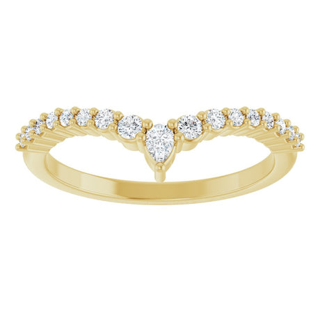 14K Yellow Gold 1/4 CTW Lab-Grown Diamond Contour Band