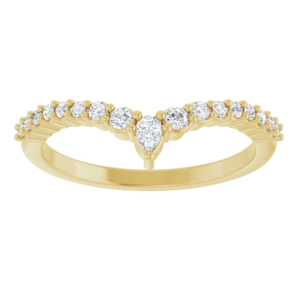 14K Yellow Gold 1/4 CTW Lab-Grown Diamond Contour Band