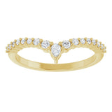 14K Yellow Gold 1/4 CTW Lab-Grown Diamond Contour Band